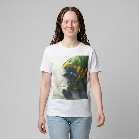 Brazil Flag Soccer Match Day T-Shirt — Brazilian Football Fan Tee
