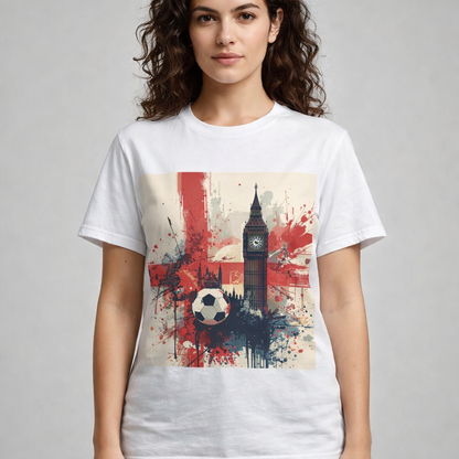 England Football Graphic T-Shirt — Big Ben & Union Flag Soccer Tee