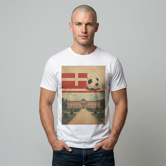 Austrian Football and Belvedere Palace— Retro Football Graphic Tee