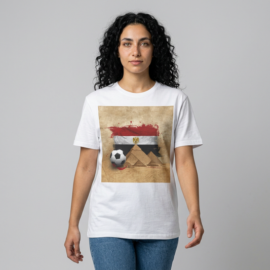 Egypt Flag Pyramids Soccer T-Shirt Match Day Tee