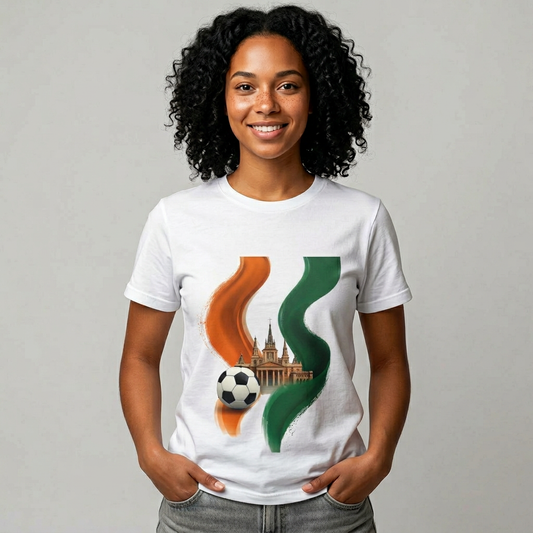 Ivory Coast Flag Football Pride T-shirt St. Paul's Cathedral Abidjan Graphic Tee