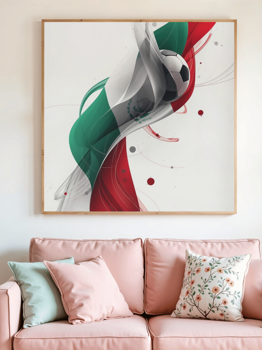 Mexico Soccer Flag Poster — Matte Vertical Football Wall Art