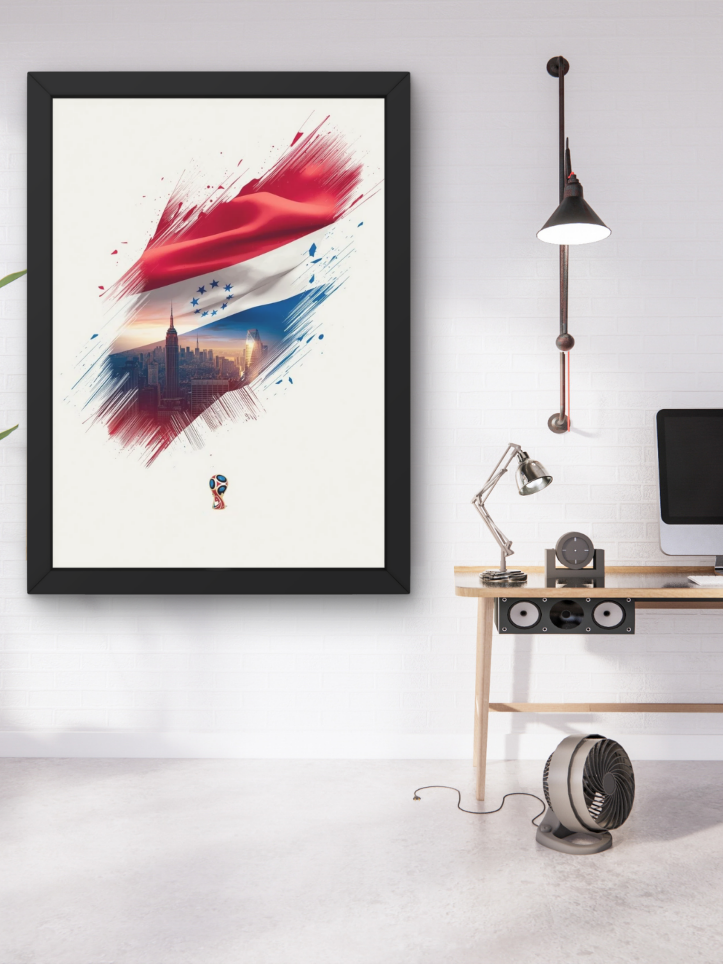 Paraguay Pride Dynamic Football Soccer Matte Art Poster