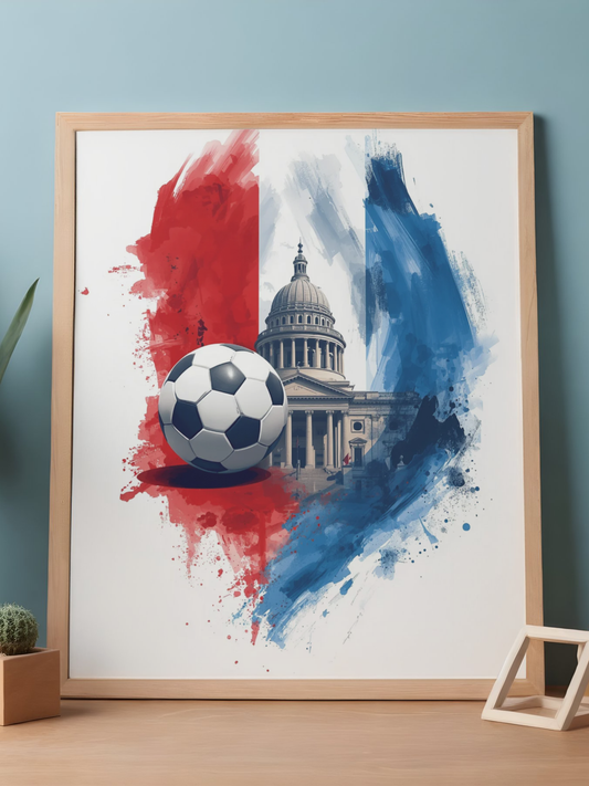 Paraguay Soccer Poster — Capitol-Style Dome Football Art Print