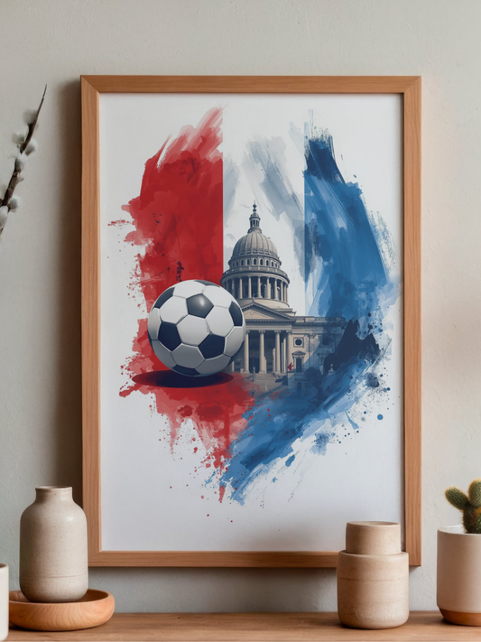 Paraguay Soccer Poster — Capitol-Style Dome Football Art Print