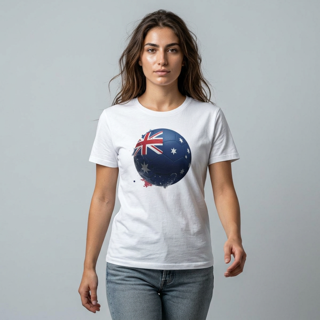 Australia Flag Football T-Shirt — Patriotic Aussie Graphic Tee