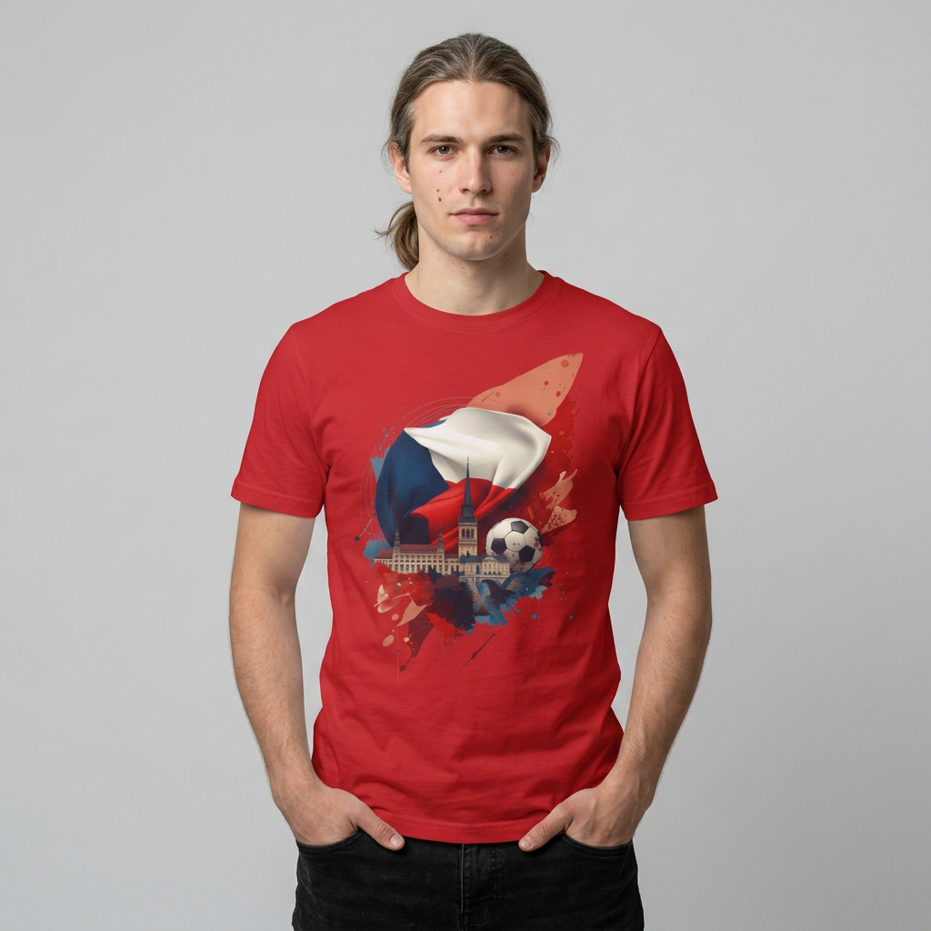 Czech Republic Flag Soccer T-Shirt – Football Fan Tee