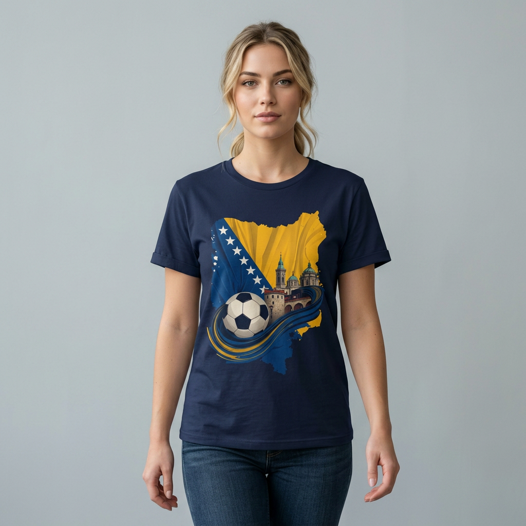 Bosnia Soccer T-Shirt — Bosnia & Herzegovina Football Fan Tee