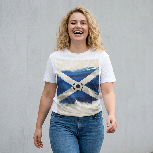Scotland Flag Soccer T‑Shirt — Vintage St Andrews Football Tee