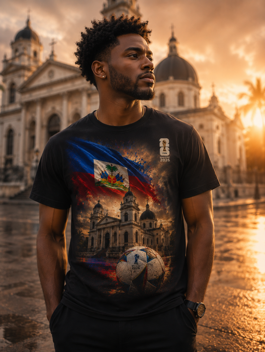 Haiti Pride Soccer T‑Shirt Flag and Heritage Football Fan Tee