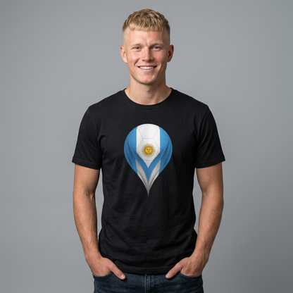 Argentina Football Flag Droplet T-Shirt – Argentine Soccer Fan Tee