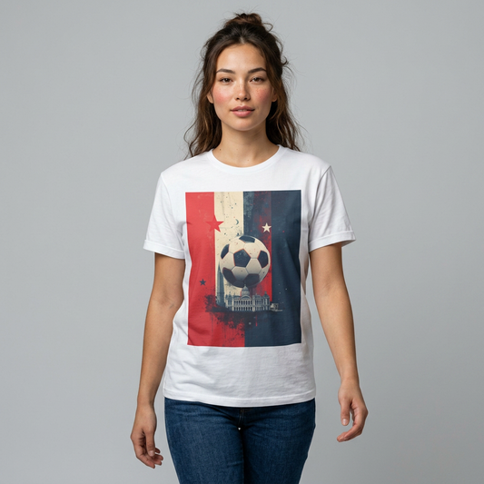 Panama National Football T-shirt Vintage Flag and Historic Panama City Tee