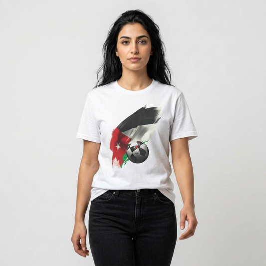 Jordan Football Flag Brushstroke T-Shirt Abstract Chivalrous Falcons Tee
