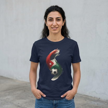 Jordan Football Flag Wave T‑Shirt Chivalrous Falcons Soccer Tee