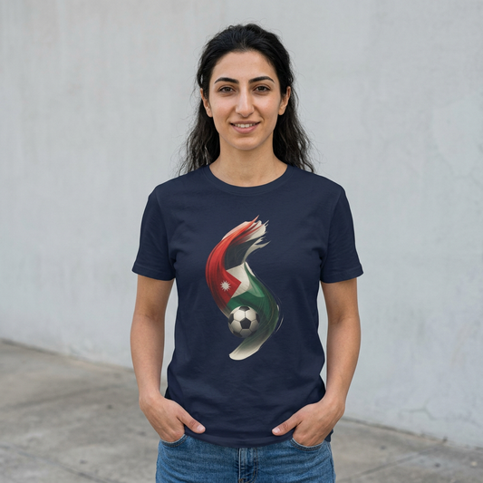 Jordan Football Flag Wave T‑Shirt Chivalrous Falcons Soccer Tee