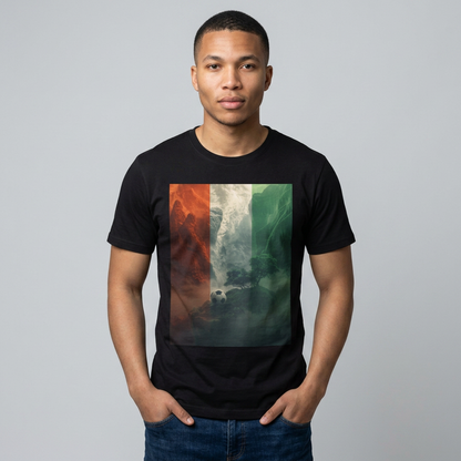 Ivory Coast Football Mountain Graphic T-Shirt Côte d’Ivoire Soccer Tee