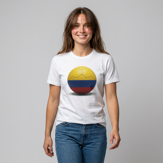 Colombia Football Flag Minimalist T-Shirt Los Cafeteros Soccer Fan Tee