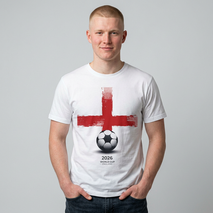 England Football Flag St. George’s Cross T-Shirt Three Lions Soccer Streetwear Tee