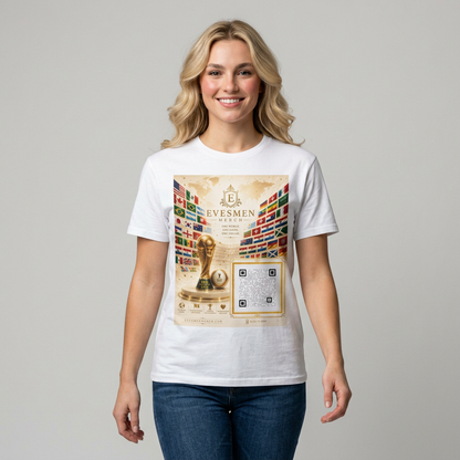 Global Football Flags Graphic Tee 2026 Soccer World Championship Commemorative T-Shirt