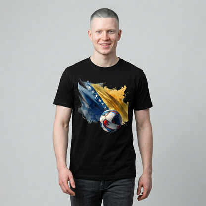 Bosnia and Herzegovina Football Flag Abstract T-Shirt Zmajevi Soccer Graphic Tee