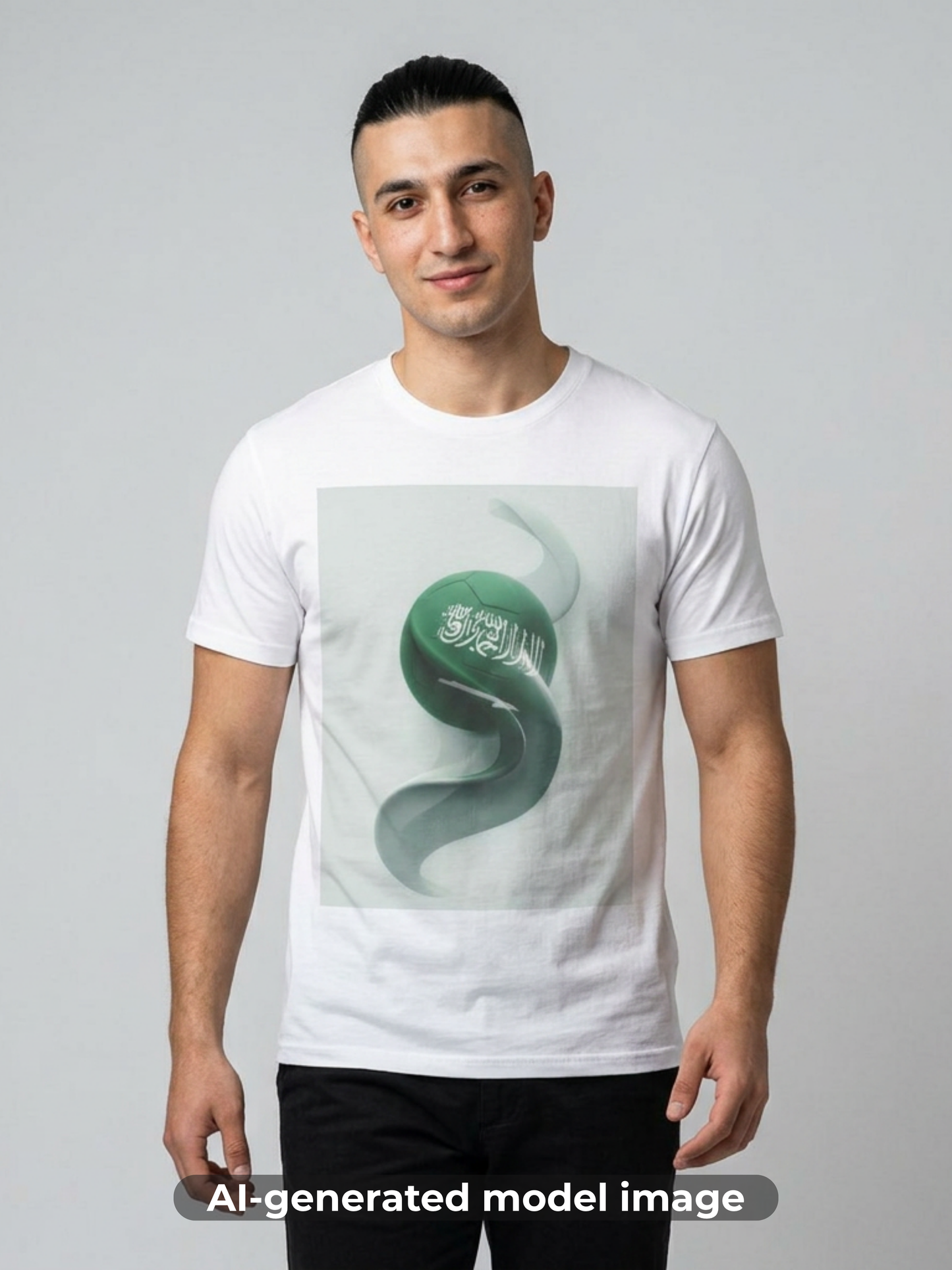 Saudi Arabia Football Green Flag T-Shirt Green Falcons Soccer Graphic Tee
