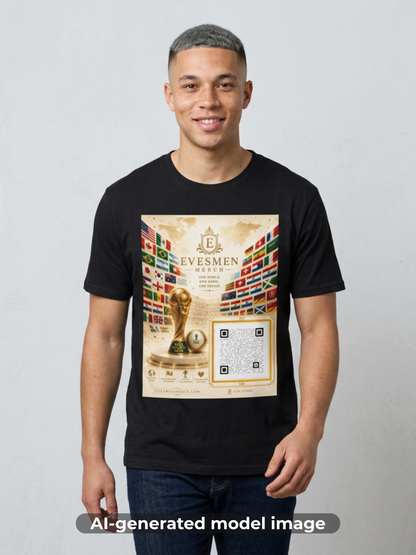 Global Football Flags Graphic Tee 2026 Soccer World Championship Commemorative T-Shirt