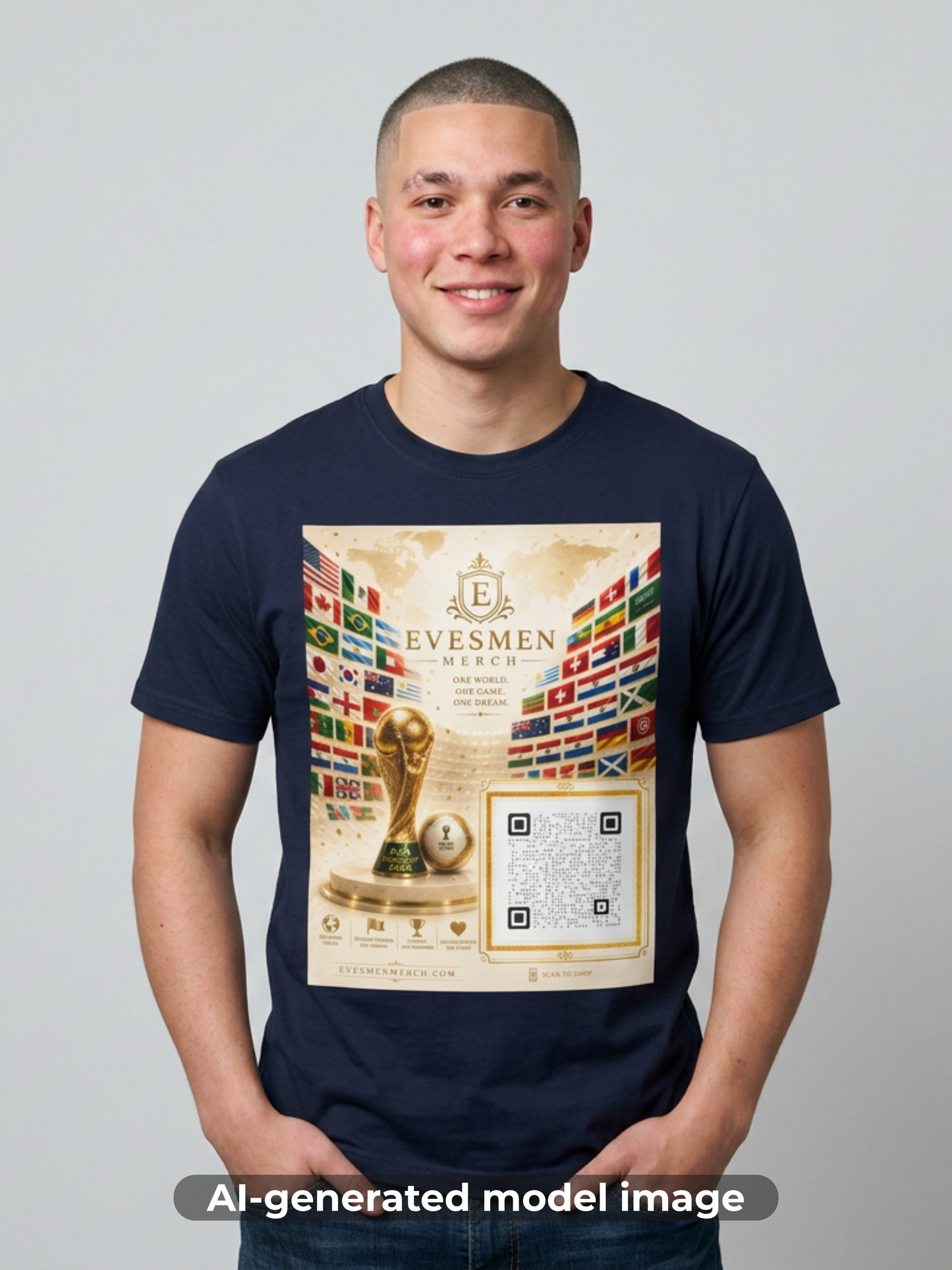 Global Football Flags Graphic Tee 2026 Soccer World Championship Commemorative T-Shirt