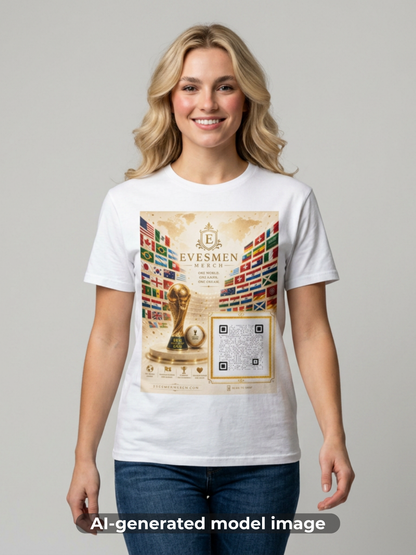 Global Football Flags Graphic Tee 2026 Soccer World Championship Commemorative T-Shirt