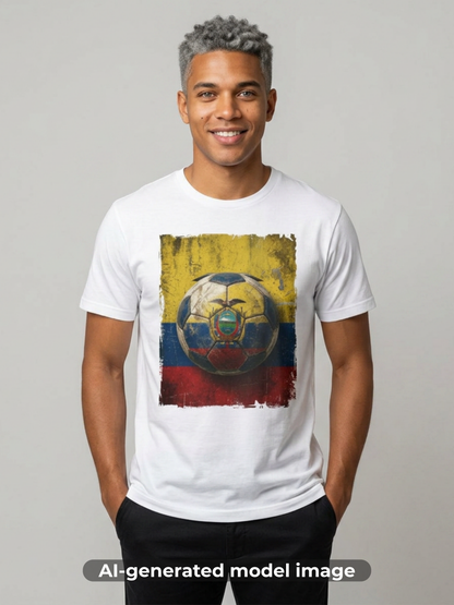 Ecuador Football Coat of Arms Grunge T-Shirt Vintage La Tri Soccer Tee