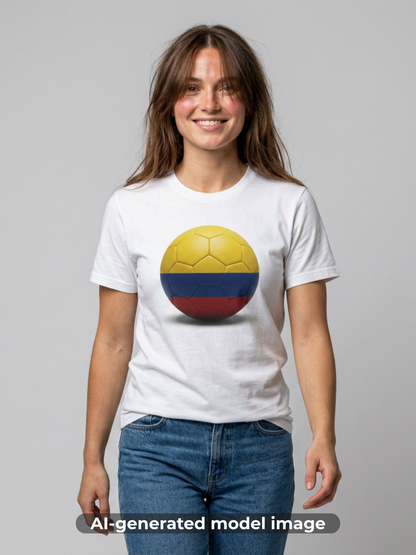 Colombia Football Flag Minimalist T-Shirt Los Cafeteros Soccer Fan Tee