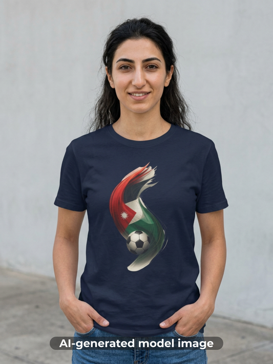 Jordan Football Flag Wave T‑Shirt Chivalrous Falcons Soccer Tee