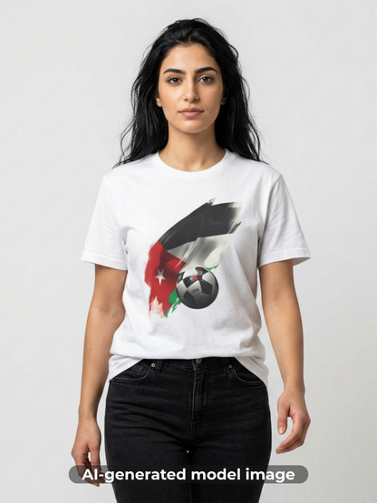 Jordan Football Flag Brushstroke T-Shirt Abstract Chivalrous Falcons Tee