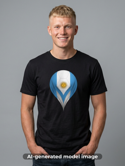 Argentina Football Flag Droplet T-Shirt – Argentine Soccer Fan Tee