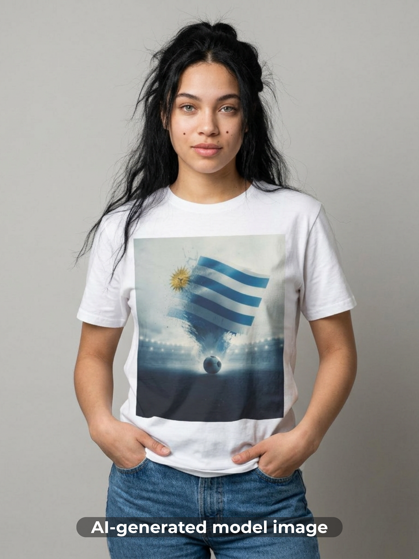 Uruguay Football Flag Epic Stadium T-Shirt – Vintage Soccer Fan Tee
