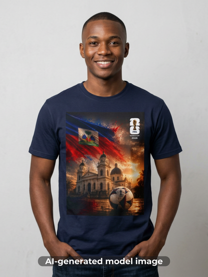 Haiti Pride Soccer T‑Shirt Flag and Heritage Football Fan Tee