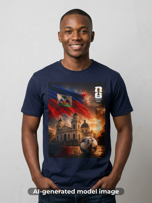 Haiti Pride Soccer T‑Shirt Flag and Heritage Football Fan Tee