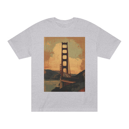 Golden Gate Bridge Art Print T-Shirt Vintage-Styled Classic Tee