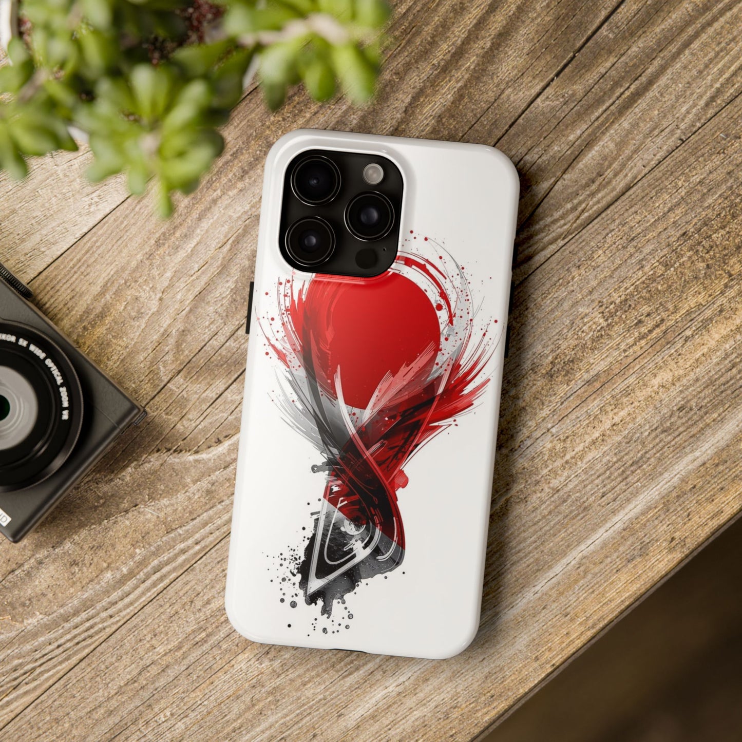 Abstract Red Sun Japanese Design Phone Protective Case