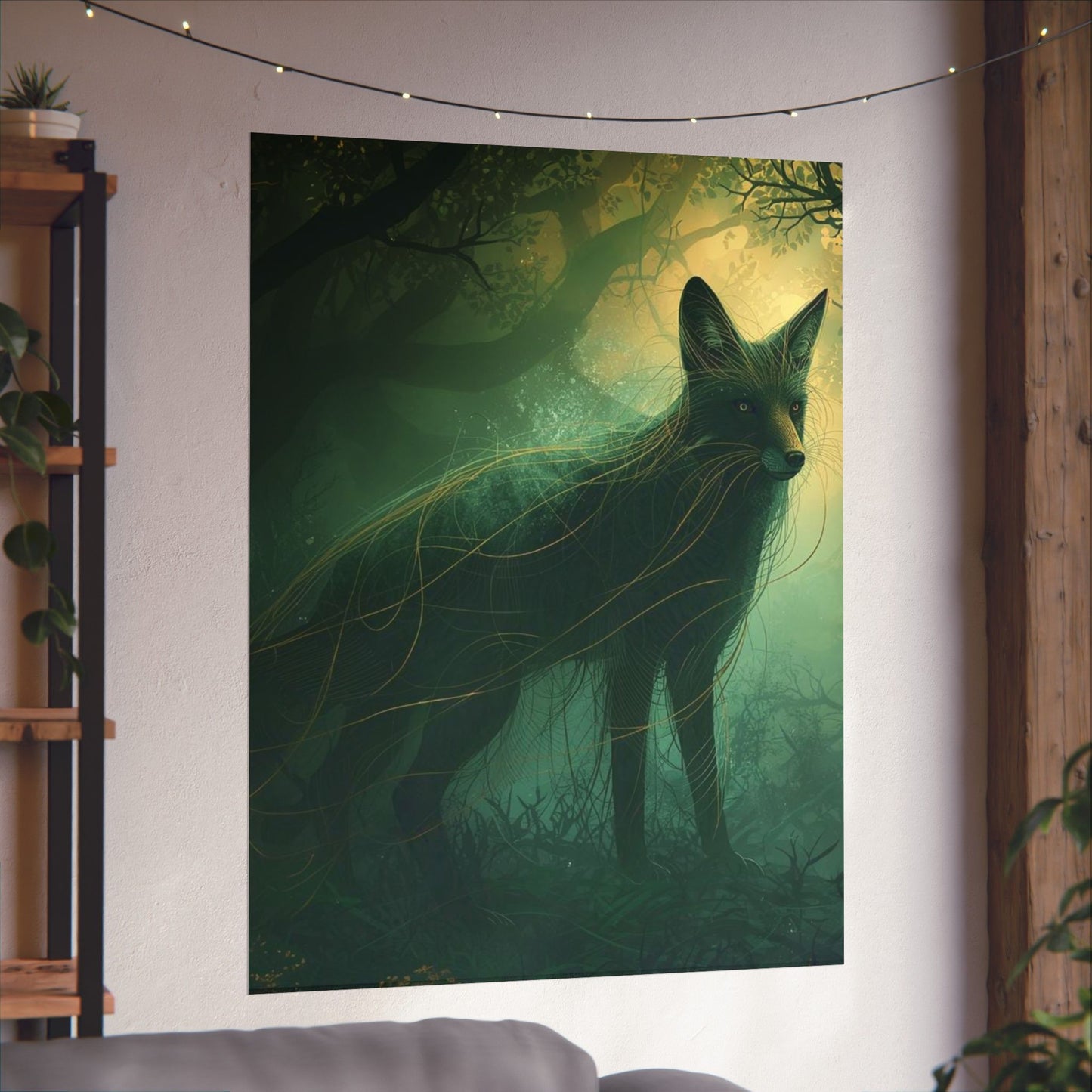 Enchanted Forest Fox Wall Art | Matte Mystical Woodland Poster