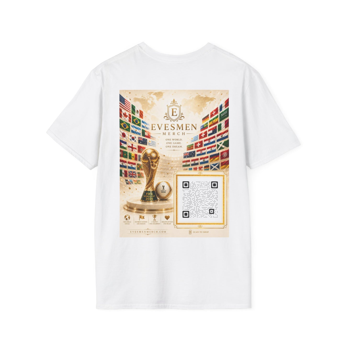 Global Football Flags Graphic Tee 2026 Soccer World Championship Commemorative T-Shirt