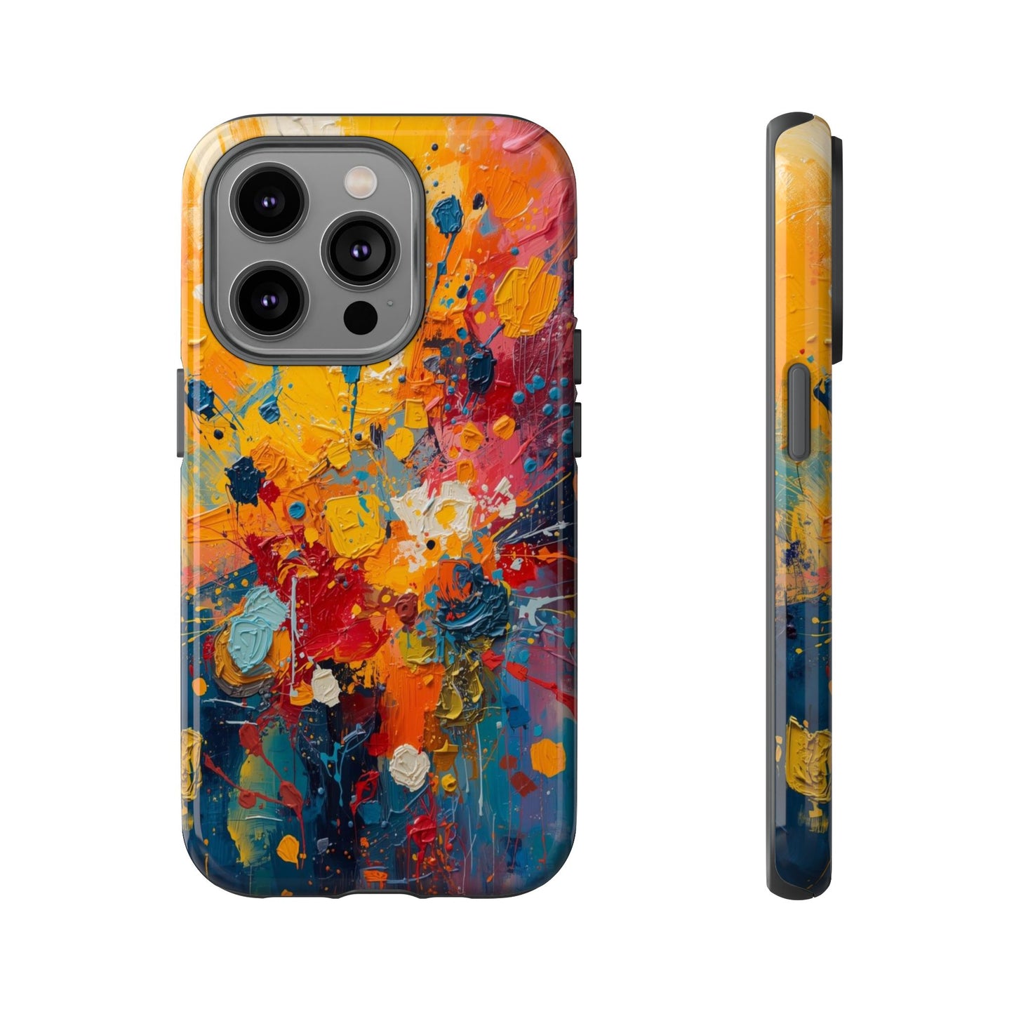 Abstract Color Splash Phone Case — Vibrant Paint Splatter Protective Cover