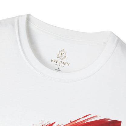Spain Football Flag Brushstroke T-Shirt Abstract La Roja Soccer Design Tee