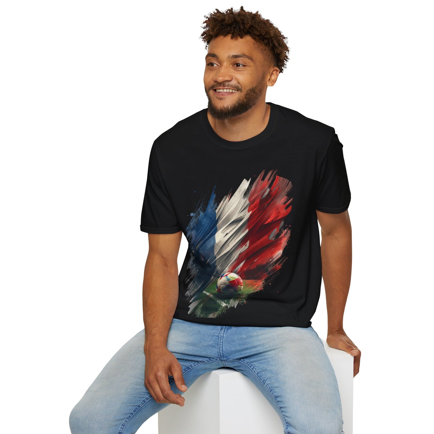France Football French T-Shirt — Abstract Soccer Stadium Design Tee