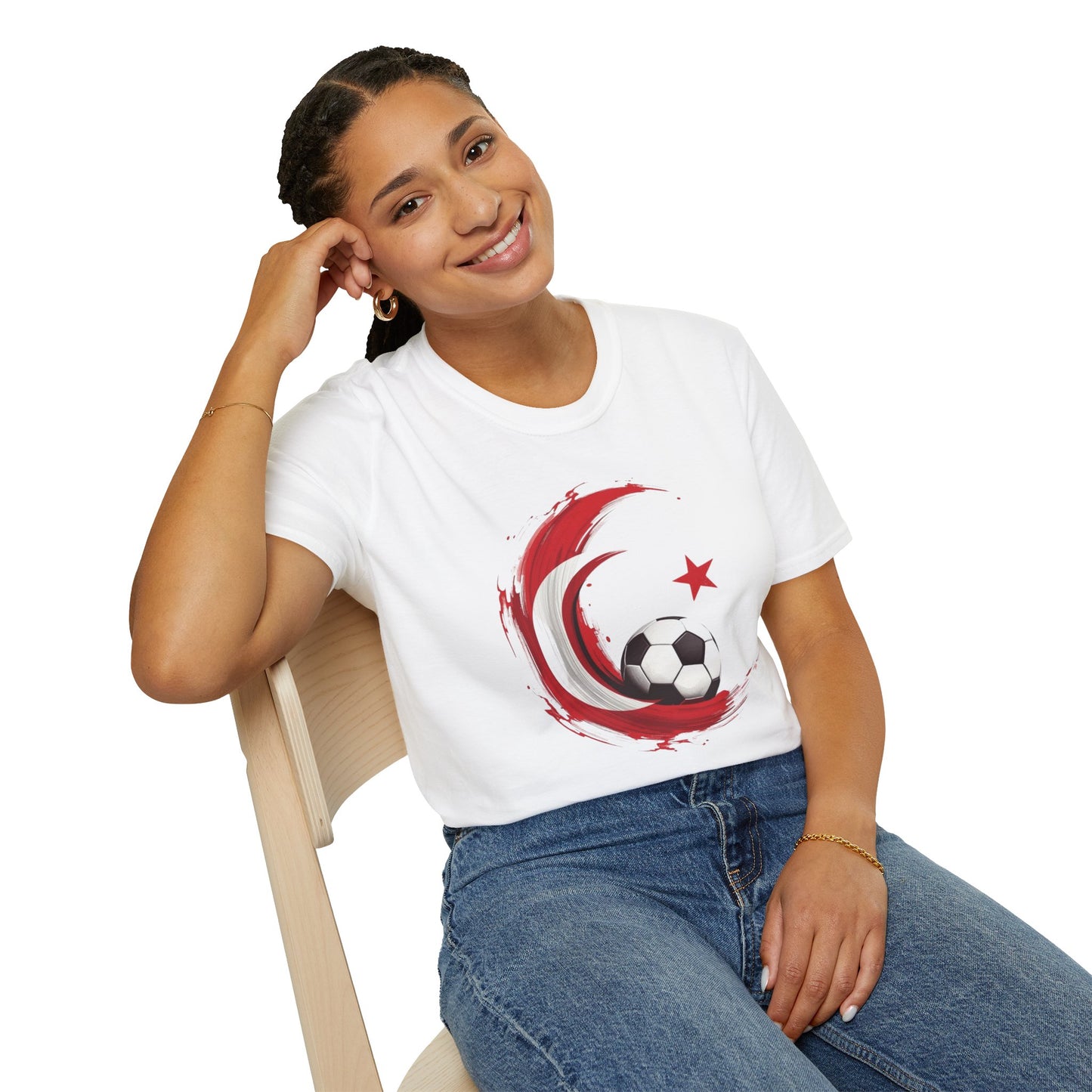 Turkey Football Pride T-Shirt Dynamic Grunge Crescent & Star Fan Tee