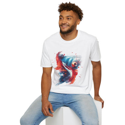 Canadian Football Fan T-Shirt Abstract Flag & Niagara Falls Design Tee