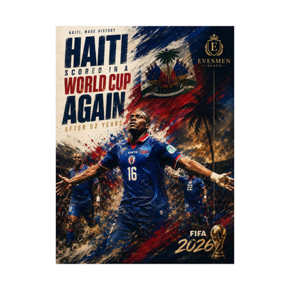 Haiti Soccer Historic Goal Commemorative Wall Art Poster
