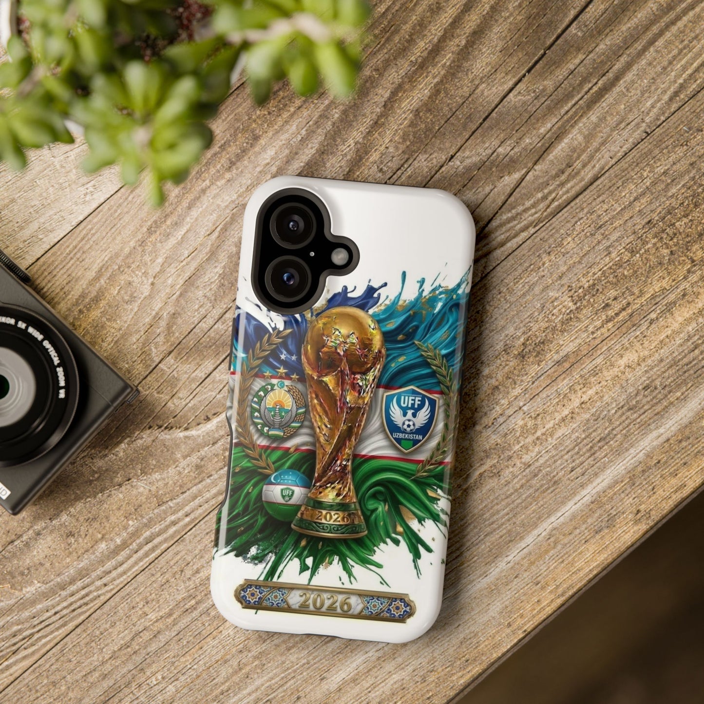 Uzbekistan 2026 Soccer Impact-Resistant Protective Phone Case