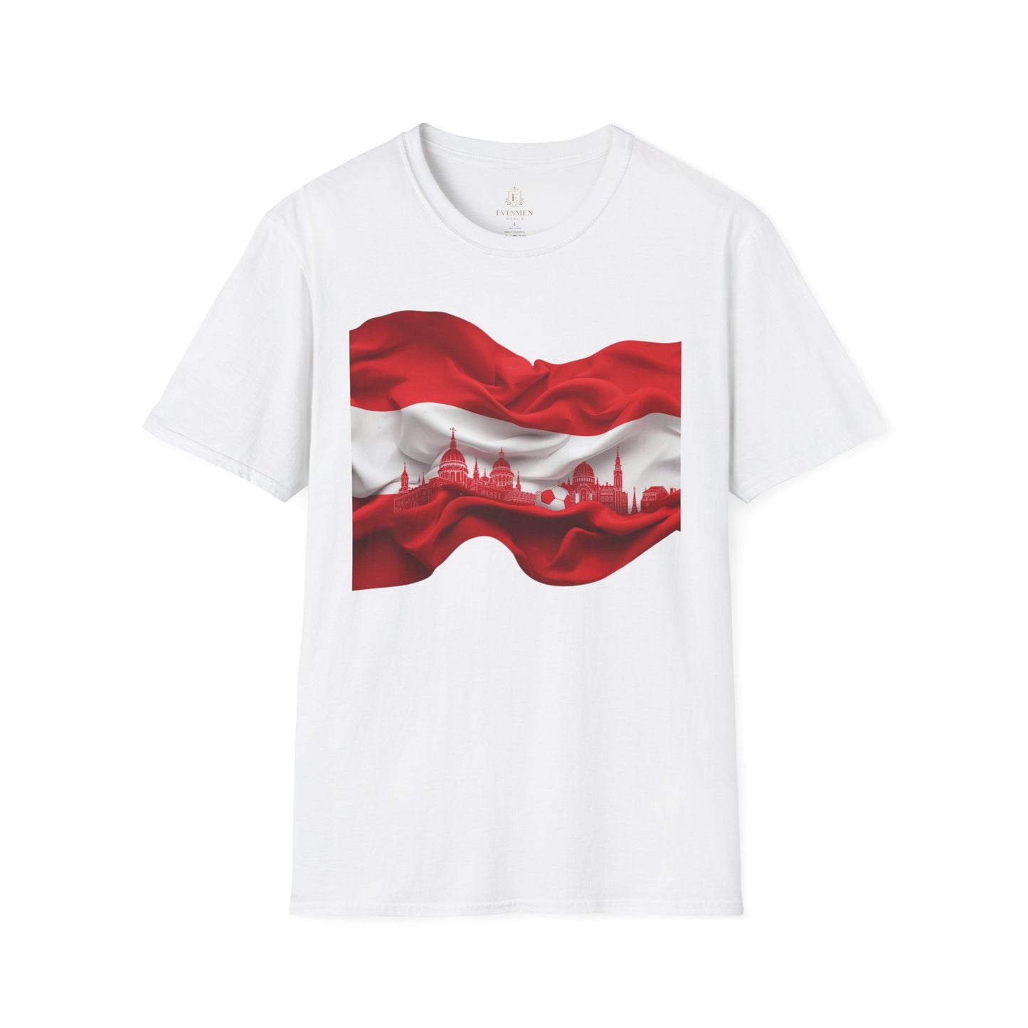 Austria Flag Vienna Cityscape Soccer Tee Unsere Burschen Football T-Shirt