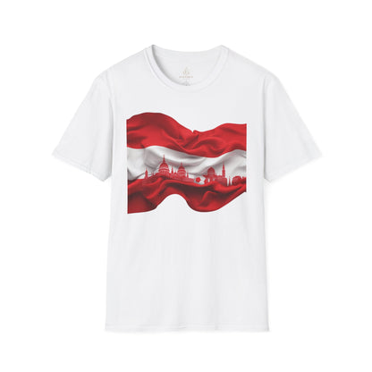Austria Flag Vienna Cityscape Soccer Tee Unsere Burschen Football T-Shirt