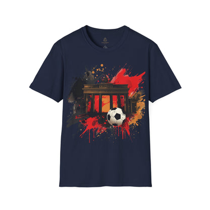 German Football Triumph T-shirt Brandenburg Gate Splatter Art Tee